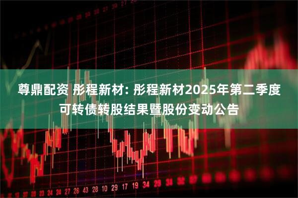 尊鼎配资 彤程新材: 彤程新材2025年第二季度可转债转股结果暨股份变动公告